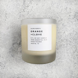 Slow North Orange and Clove Candle
